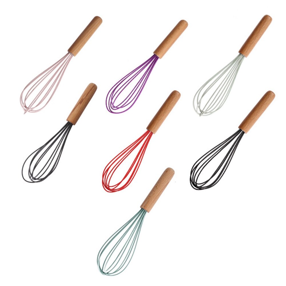 1pc Kitchen Silicone Whisk Non-Slip Easy to Clean Egg Beater Milk Frother Kitchen Utensil Kitchen Silicone Egg Beater Tool