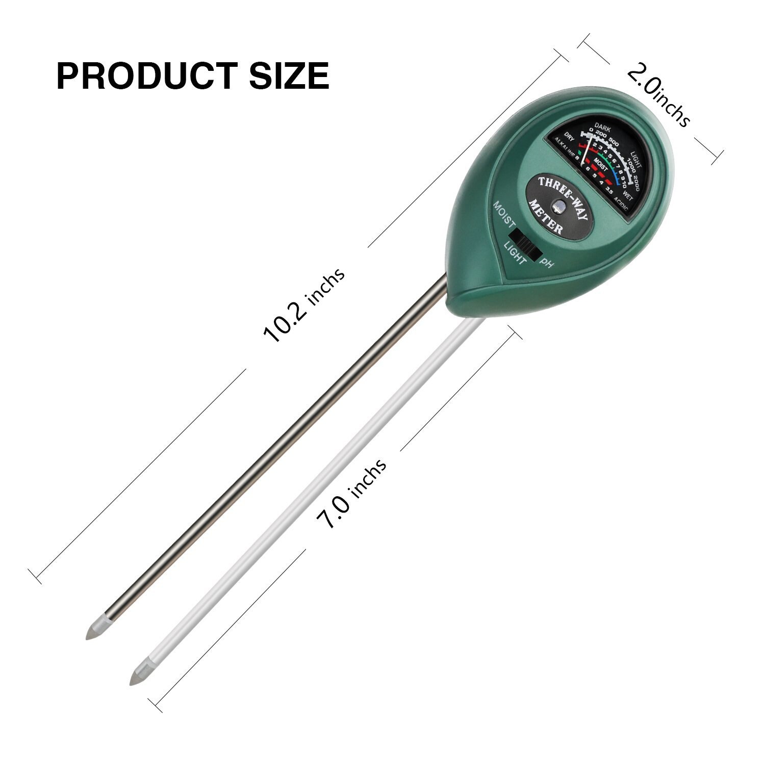 soil PH water moisture meter Acidity humidity sunlight garden plants Flowers moist tester instrument tool Soil tester