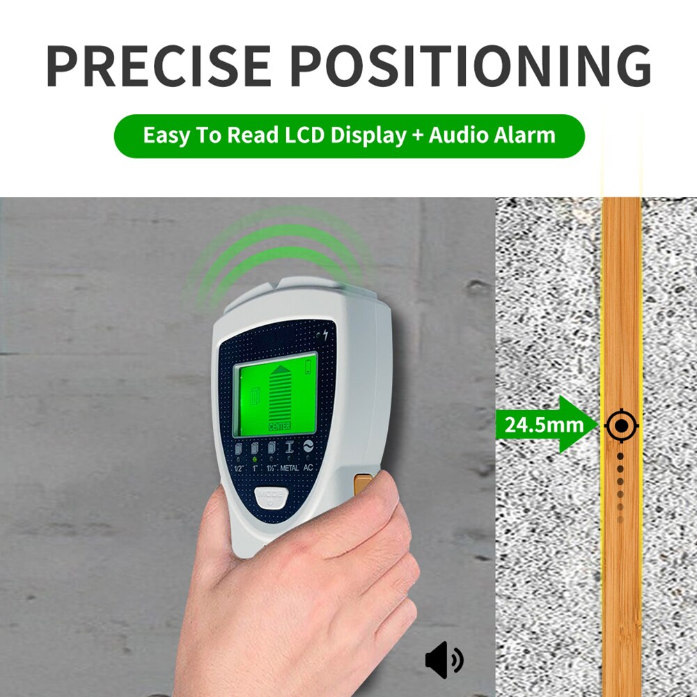 Stud Finder Wall Scanner 5 In 1 Electronic Stud Sensor Locator Wood Beam Joist Finders Wall Detector Edge Center LCD Display