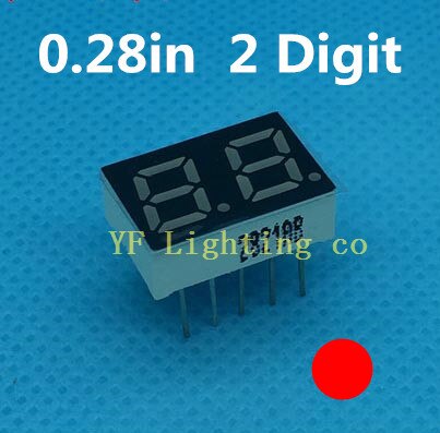 28 Segments Led RED 0.28 inch 7 Segment LED Display 2 Bit Digital ... – Vicedeal