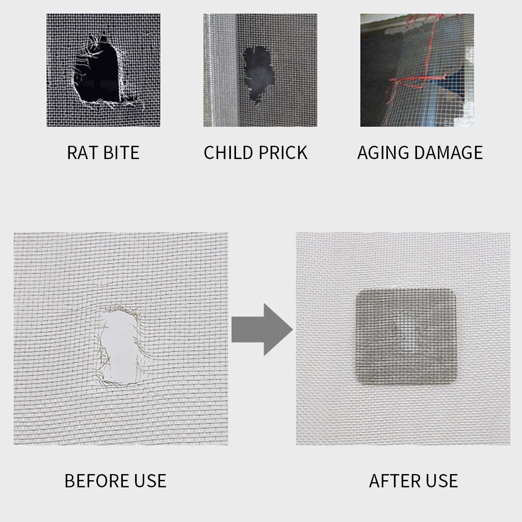 Window Screens Repair Patch Anti-insect Fly Bug Door Window Mosquito Screen Net Repair Tape Self-adhesive Mesh Screens Patches