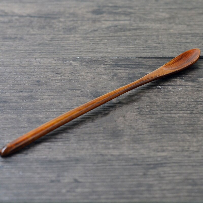 Cuchara de miel de madera para tarro de miel cuchara de mezcla de mango largo agitador de café cuchara de madera Natural vajilla de cocina
