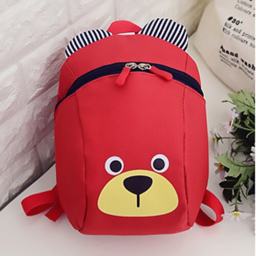 Uroczy niedźwiadek animowany anty-Stracony plecak dla dzieci przenośna tornister z rozwijana smycz dziewczyny chłopcy niemowlę szelki bezpieczeństwa: Czerwony