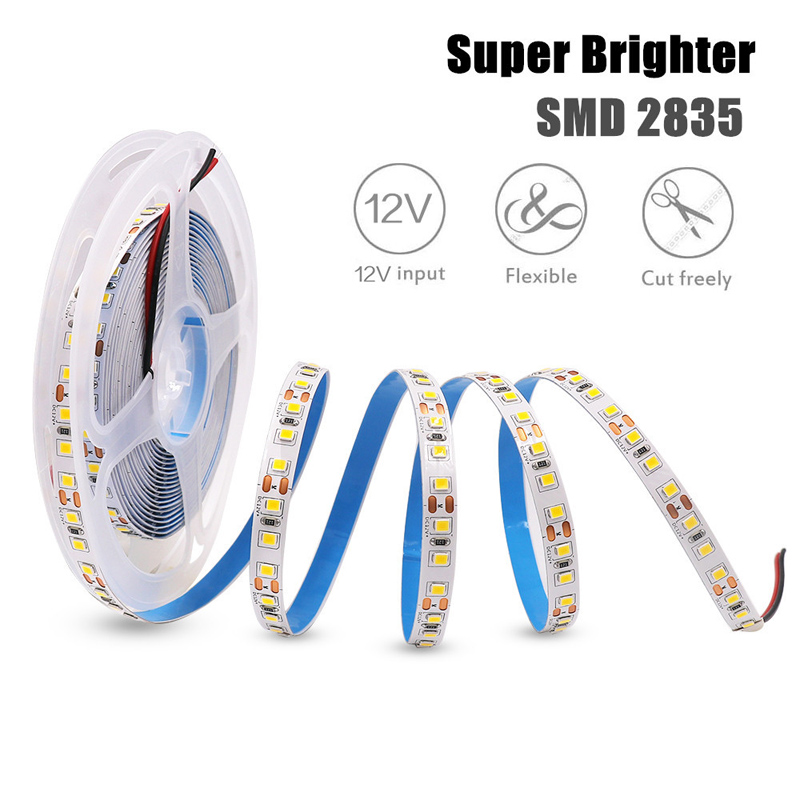 Dc 12v led-stribelys lysende båndlampe 2835 60/120 led'er /m 1m/2m/3m/4m/5m 3000k - 6000k til værelsesindretning køkkenbåndbelysning