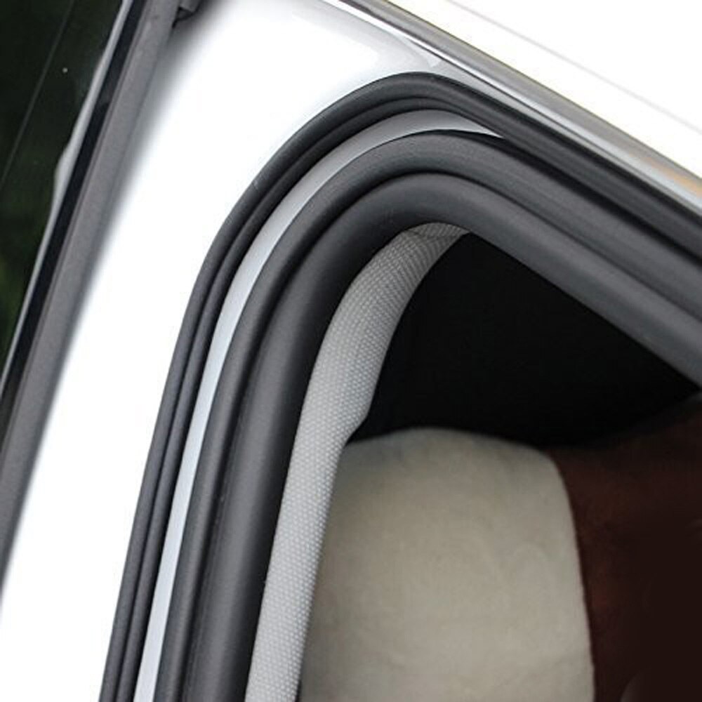 Gummipakningsstrip biltilbehør til dørvinduer 1pc sort auto ridsebeskytter kantstøbning