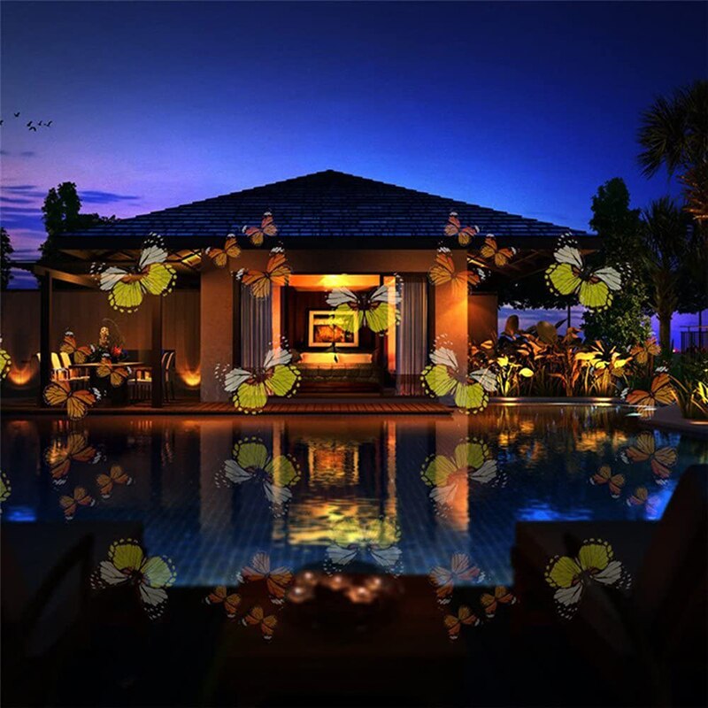 Projecteur LED imperméable avec 12 motifs de diapositives, éclairage de paysage, décoration intérieure et extérieure, pour fête, mariage, anniversaire