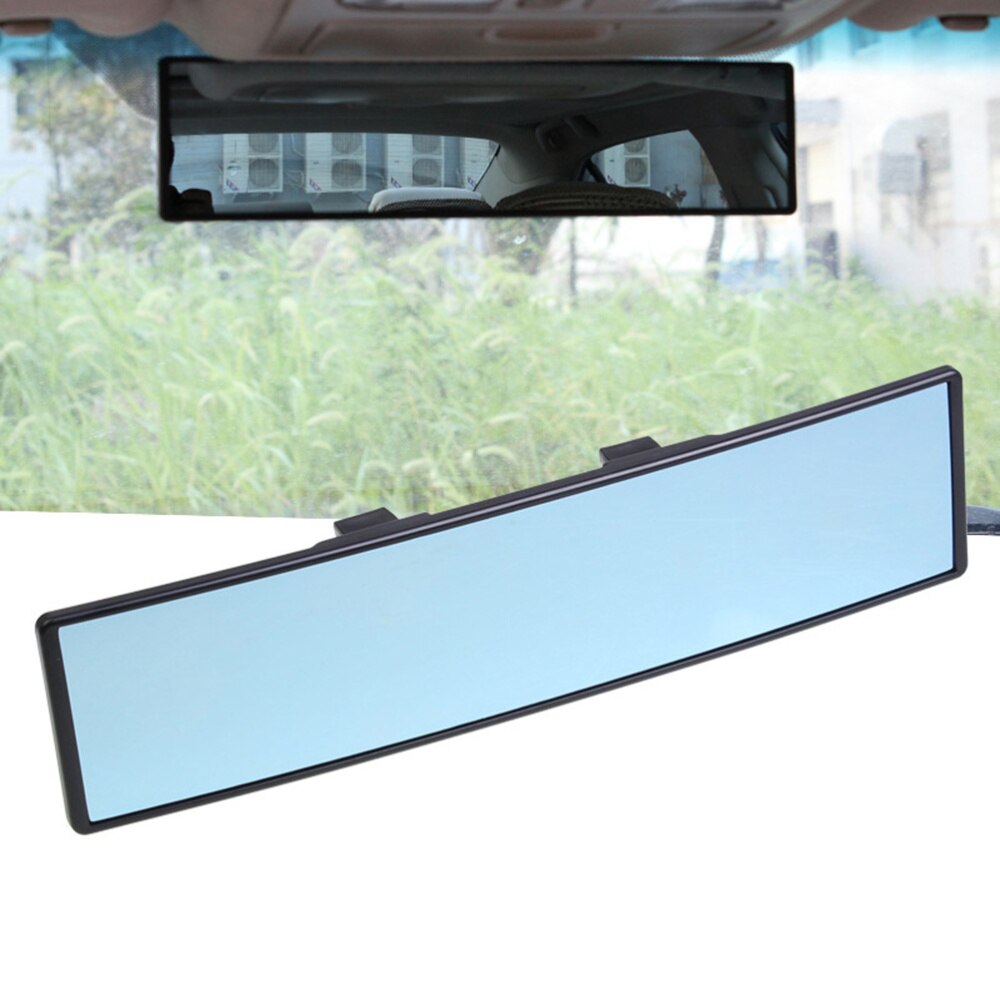 Universal Car Rear View Mirror Wide Angle Blue Glass Panoramic Anti-dazzling Interior Rearview Mirror Large Vision 280mm Curved