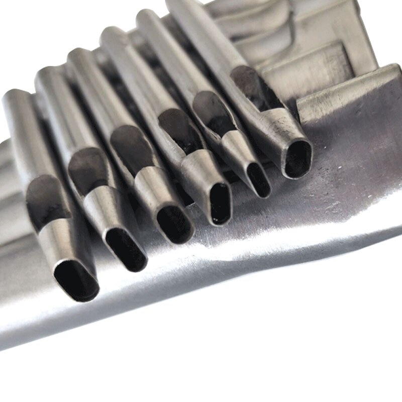 Oval Shape Leather Craft Hole Punch Set Punch Belt Watch Band for Leather Working Punch Strong Durable Tool Ellipse Punch