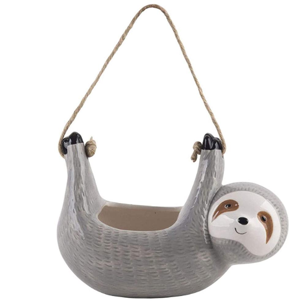 Succulent Pots Animal Planters Succulent Plant Pots Sloth Hanging Planter Hanging Flowerpot Indoor Outdoor Home Garden Decor: 2
