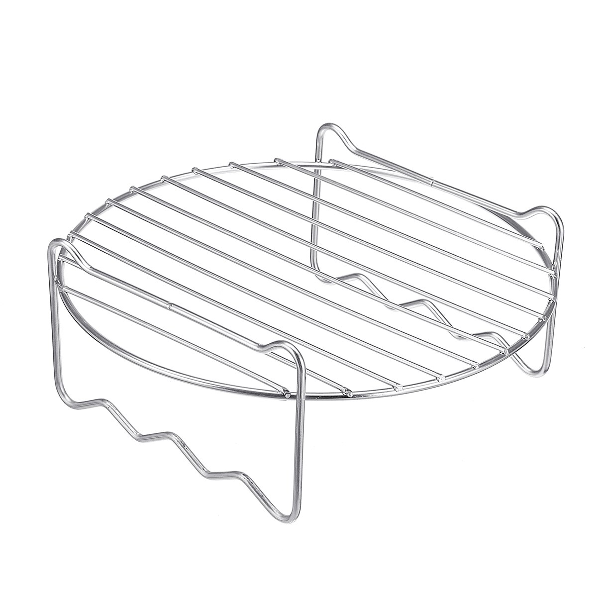 7/8/9 Inch Lucht Friteuse Accessoires Vervanging Bakken Lade Houder Spiesjes Thuis Roestvrij Staal Bbq Rack Dubbeldeks barbecue Gereedschap