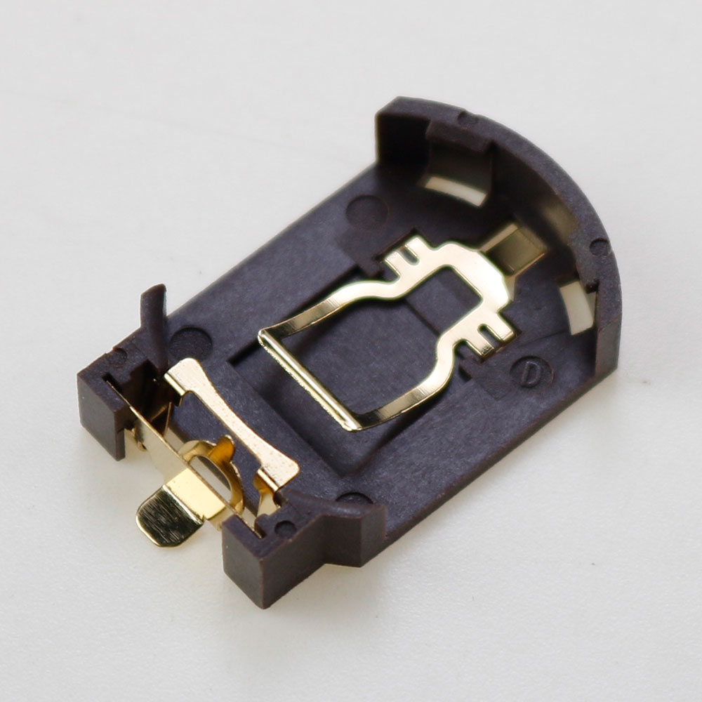 10st Smd 2450 Batterijhouder Cr2032 BS-6/8 Smd Knop Batterijhouder Vertind Hoge Temperatuur Weerstand Horizontale Aansluiting: Beige