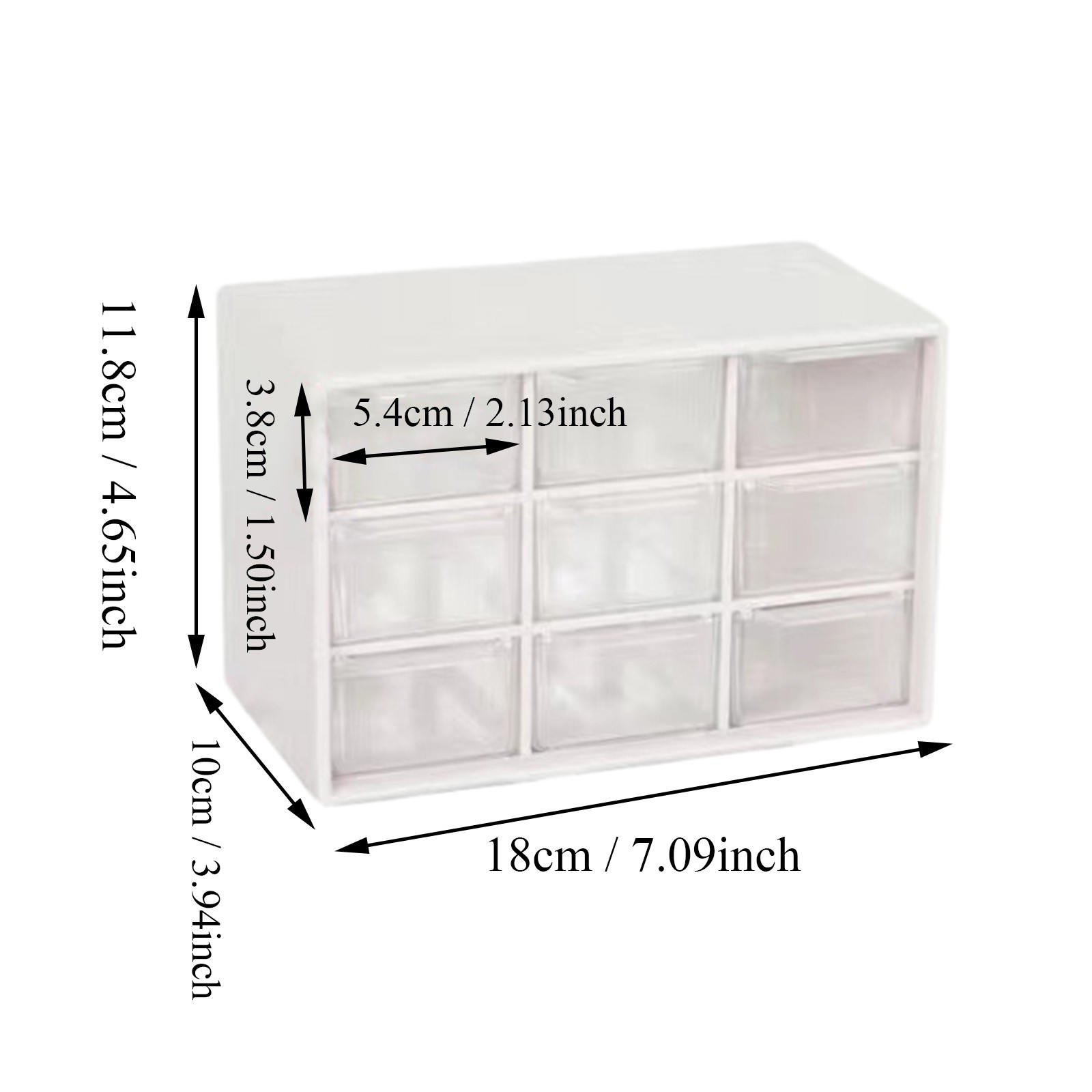 Organisateur de bijoux, boîte de rangement de bureau, Type tiroir, étagère transparente, boîte de décoration de cheveux stationnaire, peut être empilée Orga