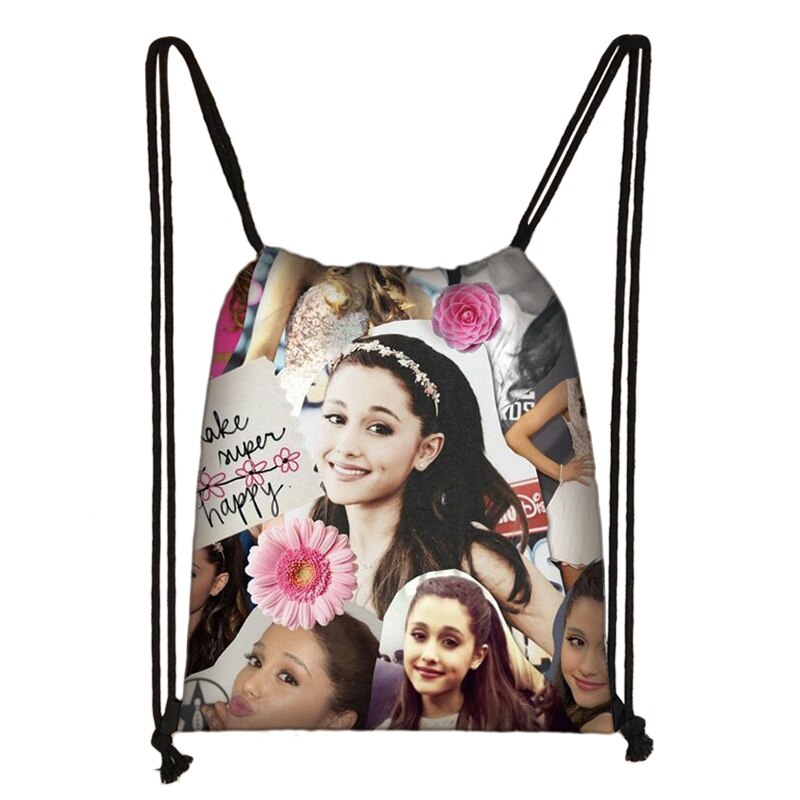 Ariana Grande 3D Drawstring Bag Printing Backpack Daily Casual Boys Girls knapsack Drawstring Bags: 006