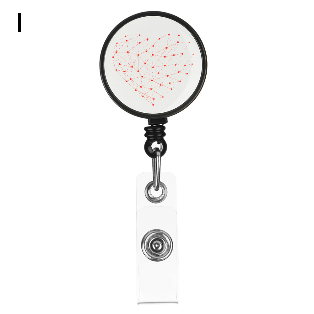 1Pcs Intrekbare Verpleegkundige Badge Houder Grappige Reel Werk Tag Met Alligator Clip Naam Card Plaat Id Card Houders kantoorbenodigdheden: I