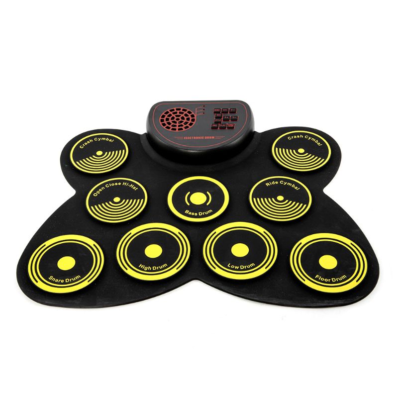 Handgerolde elektronische drum voor volwassenen en kinderen, beginners, draagbare drums voor thuisgebruik