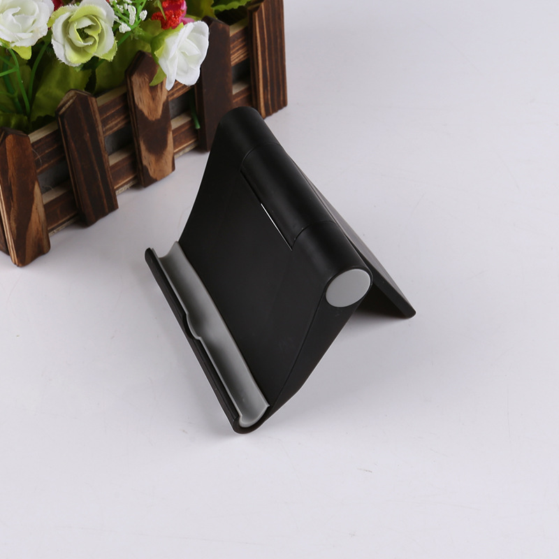 Draagbare Tablet Stand Opvouwbare Desktop multifunctionele Telefoon Houder voor iPhone iPad Roterende Tablet Base voor Tablet Mobiele Telefoon: Zwart