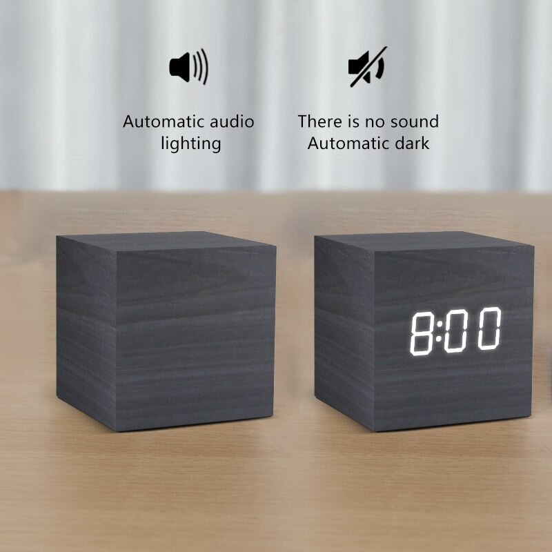 Horloge de office élelectro onique in stile vocale, horloge numérique de office alimentée per USB/AAA