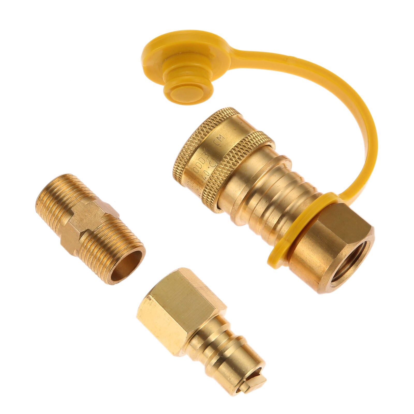 1set 3/8 Inch Natural Gas Quick Connector Brass 1LP Propane Adapter Fittings Hose Pipe Thread Disconnect Tank Grill Accessories