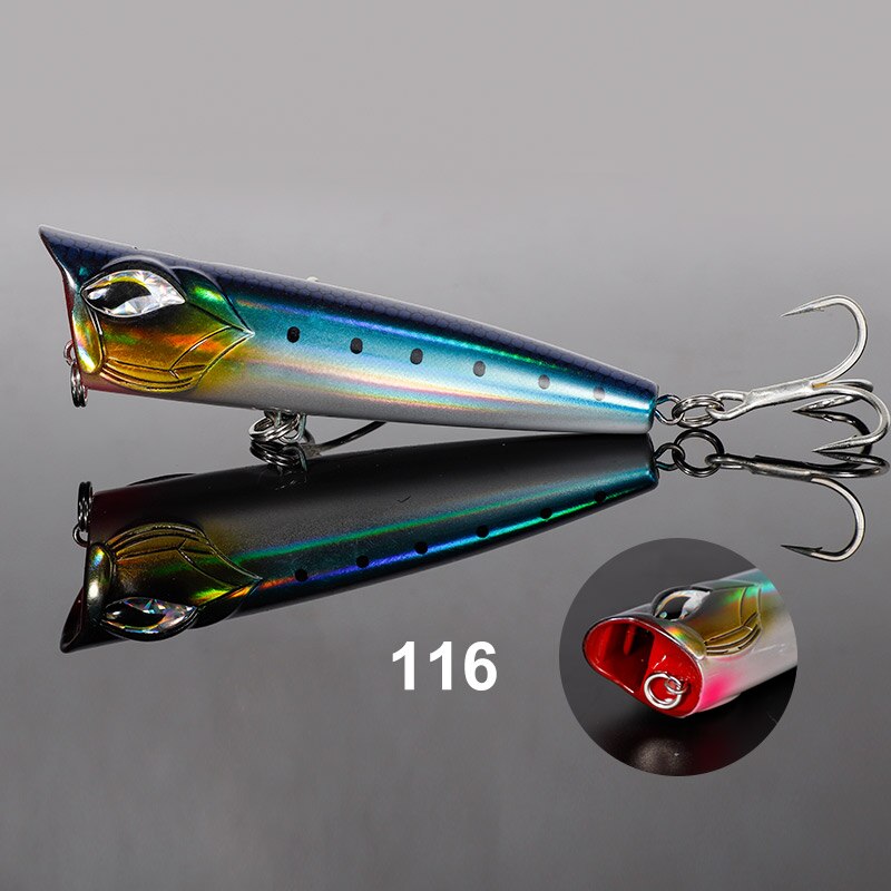 NOEBY Popper Angeln Lockt 120mm 41g 190mm 129g Topwater blasiert Köder Jet Popper Wobbler für GT thunfisch groß Spiel Angeln locken: NSB116 / 120mm 41g