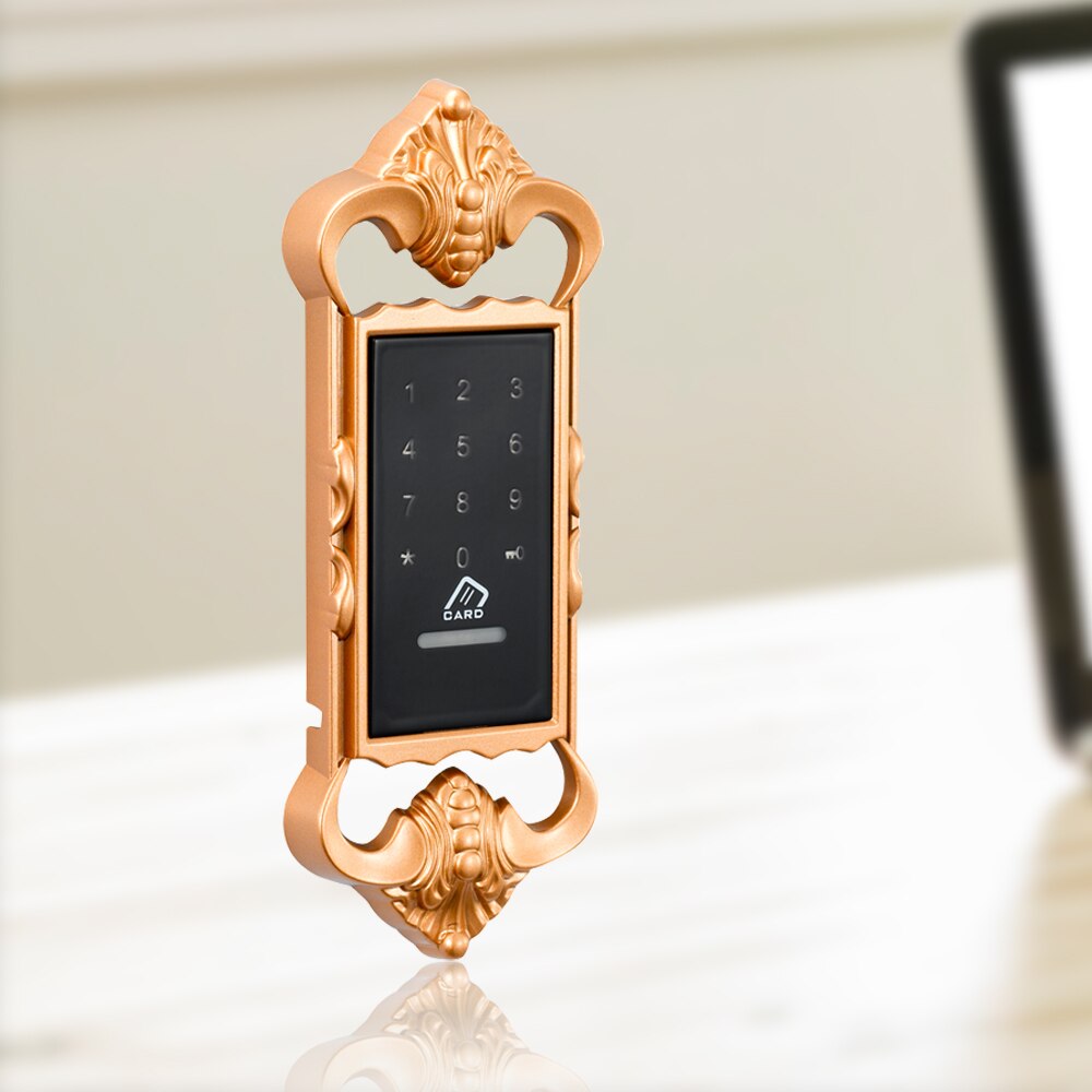 Electronic RFID Lock Digital keypad Cabinet lock keyless apartments/spa gym locker lock EM163 Golden Color