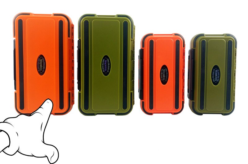 Fishing Tackle Tools Box Waterproof Double Layer DIY Compartments Large Storage Case Waterproof Fly Carp Fishing Accessories: Orange L