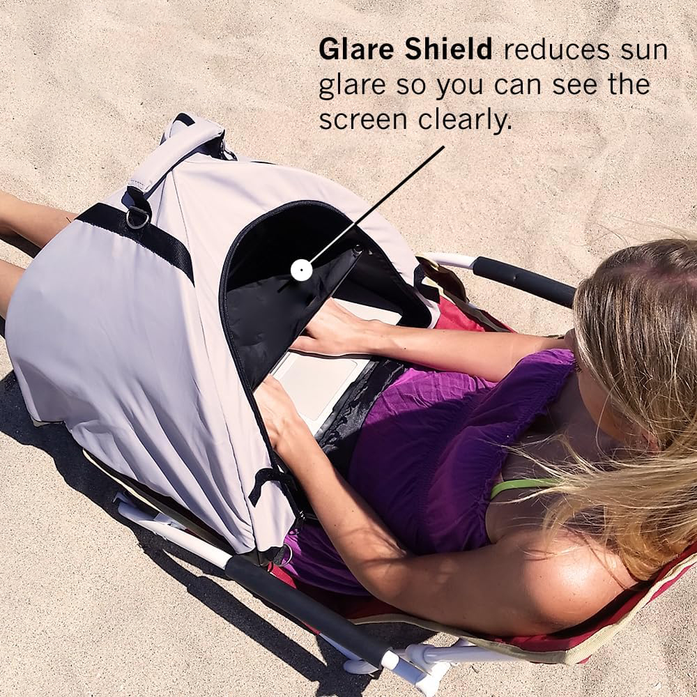 Laptop Sunshade Tent Laptop Sunshade Privacy Protection Cover Foldable Multi Functional Waterproof Portable Outdoor Laptop Bag