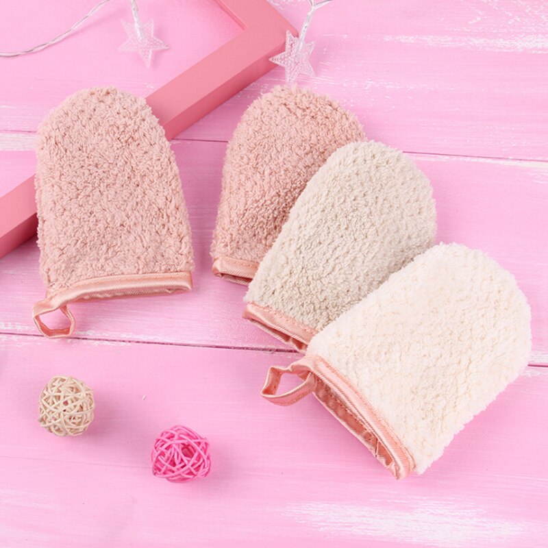 1pc/2 stk magisk ansigtshåndklæde makeup-fjerner rensehandske genanvendelig fiber kvinde ansigtsklud ansigtspleje værktøj tilfældig farve