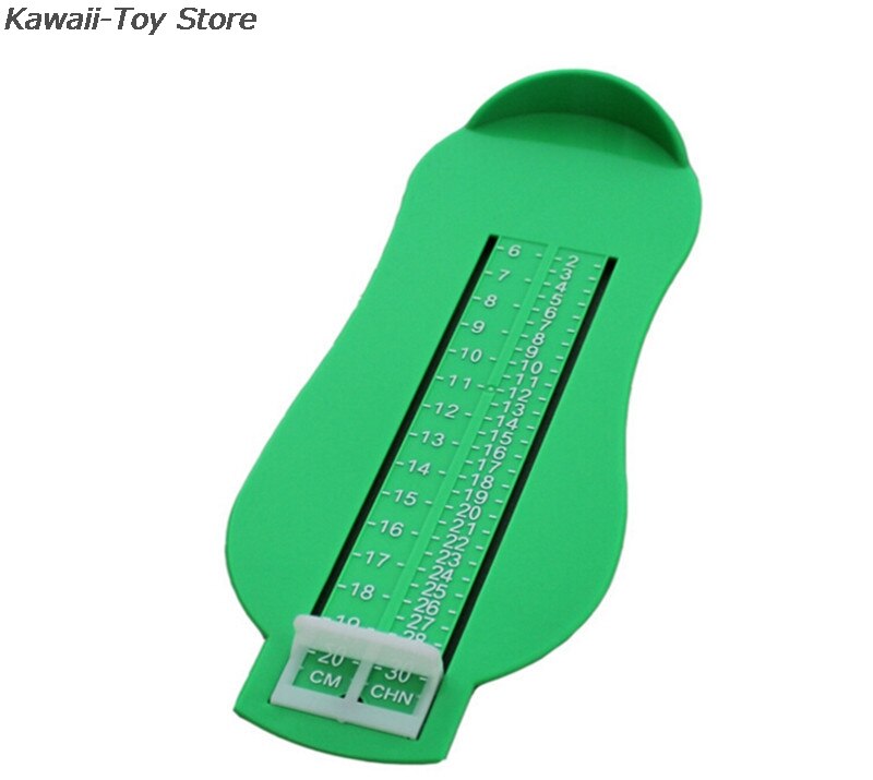 Medidor de medida de pie infantil para niños, herramienta de regla de medición de tamaño, zapato para bebés y niños, zapatos para niños pequeños, accesorios, calibre: Verde
