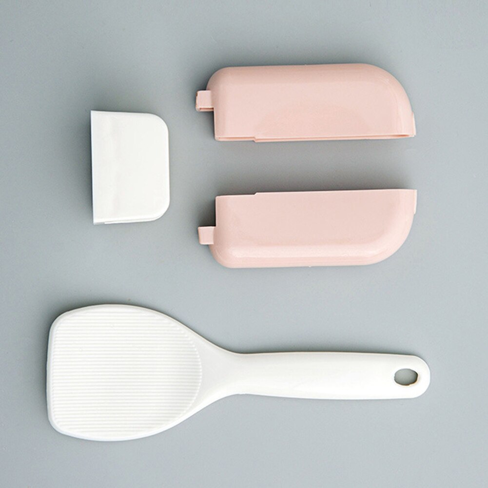 Cuchara de arroz de pie con apertura automática y cierre a prueba de polvo caja de cubierta desmontable cocinar cuchara de arroz accesorios de cocina