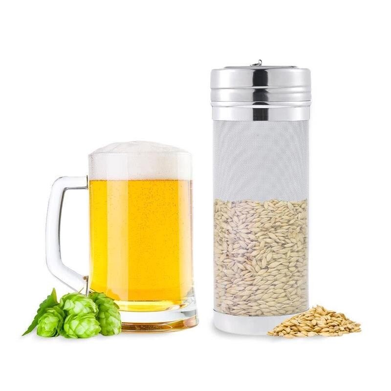 1 Uds. De cartuchos de filtro de cerveza de acero, filtro de cerveza elaborado de Hop, malla de acero inoxidable, filtro para cubo de vino casero