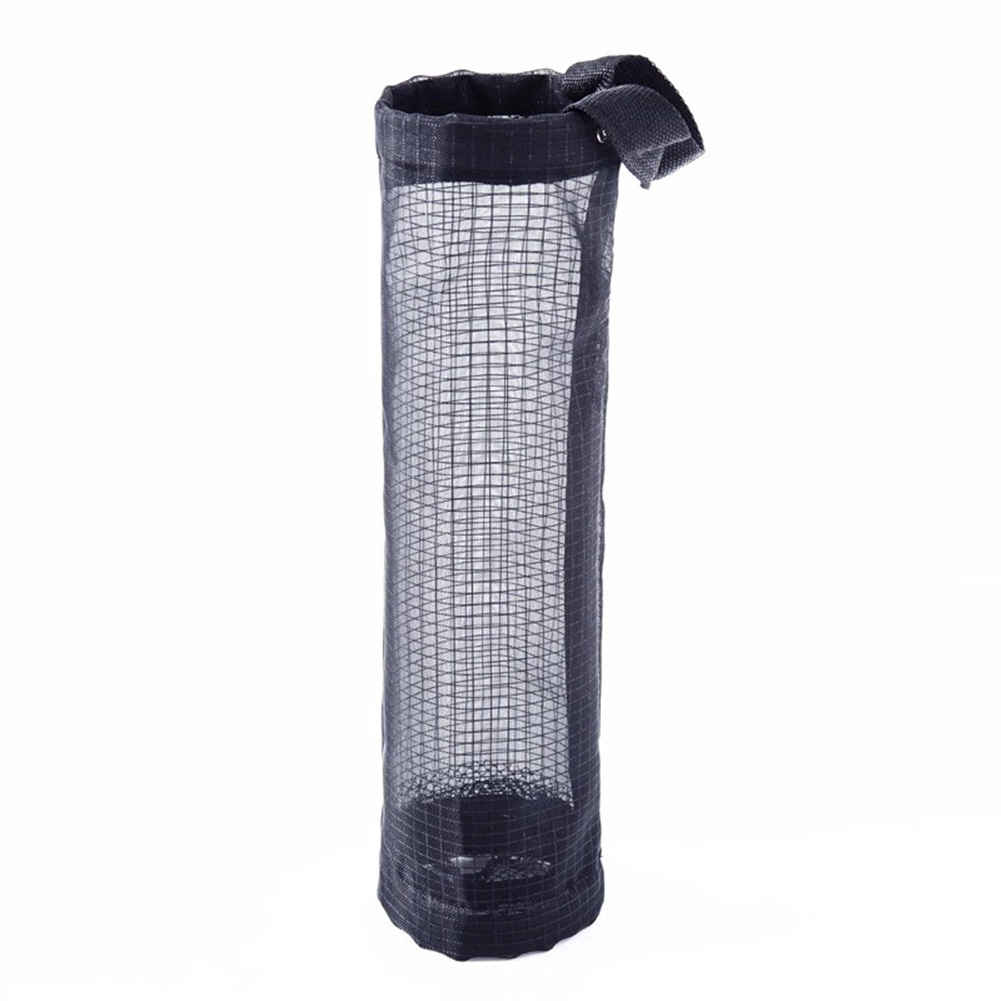 Home Grocery Bag Holder Wall Mount Plastic Bag Dispenser Hanging Storage Trash Garbage Bag For Household Kitchen Supplies: black