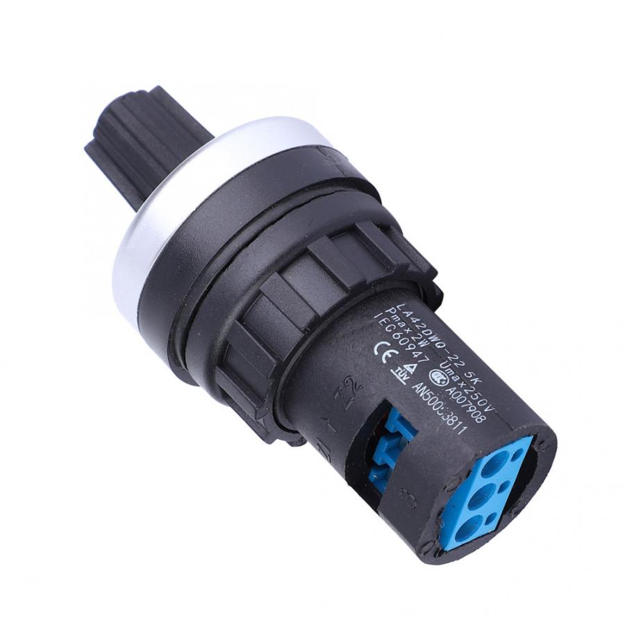 22mm Potentiometer LA42DWQ High Accuracy Variable Speed Adjustable Single Circle Potentiometer 22mm 5K