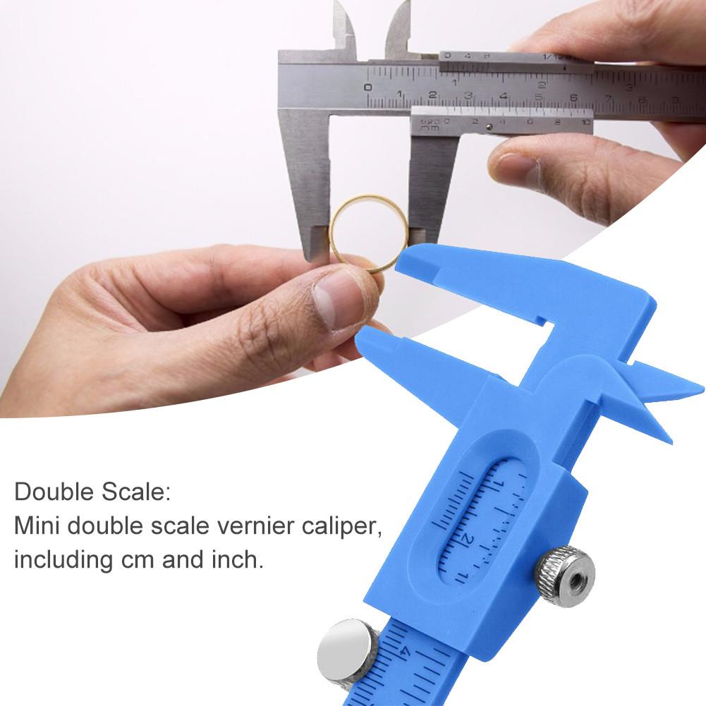 Plastic Vernier Caliper Mechanical Vernier Plastic Caliper Double Scale Plastic Vernier Caliper Measuring Student Mini Tool Rule