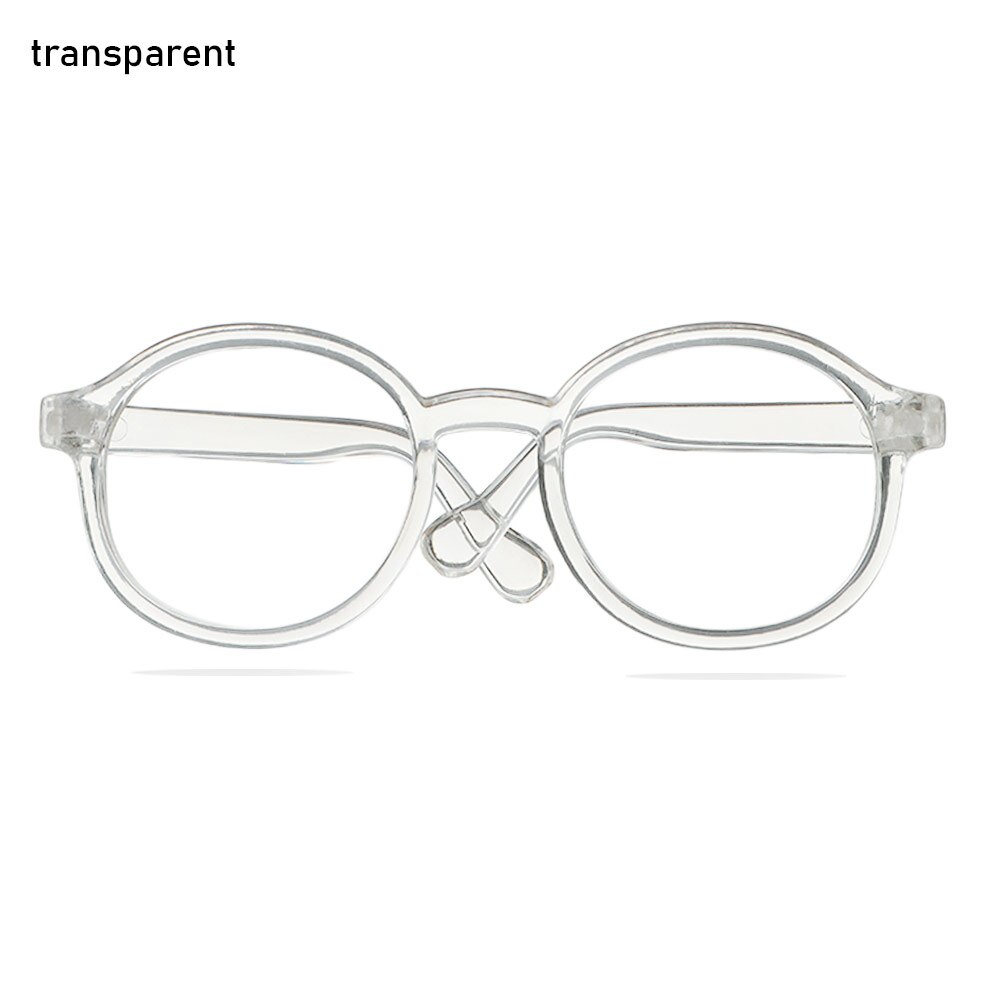 1Stck niedlich Puppe runden Brille Zubehör wie passen Plüsch- Spielzeuge Puppen Brille Spielzeuge Ändern Kleidung Spiel DIY: transparent