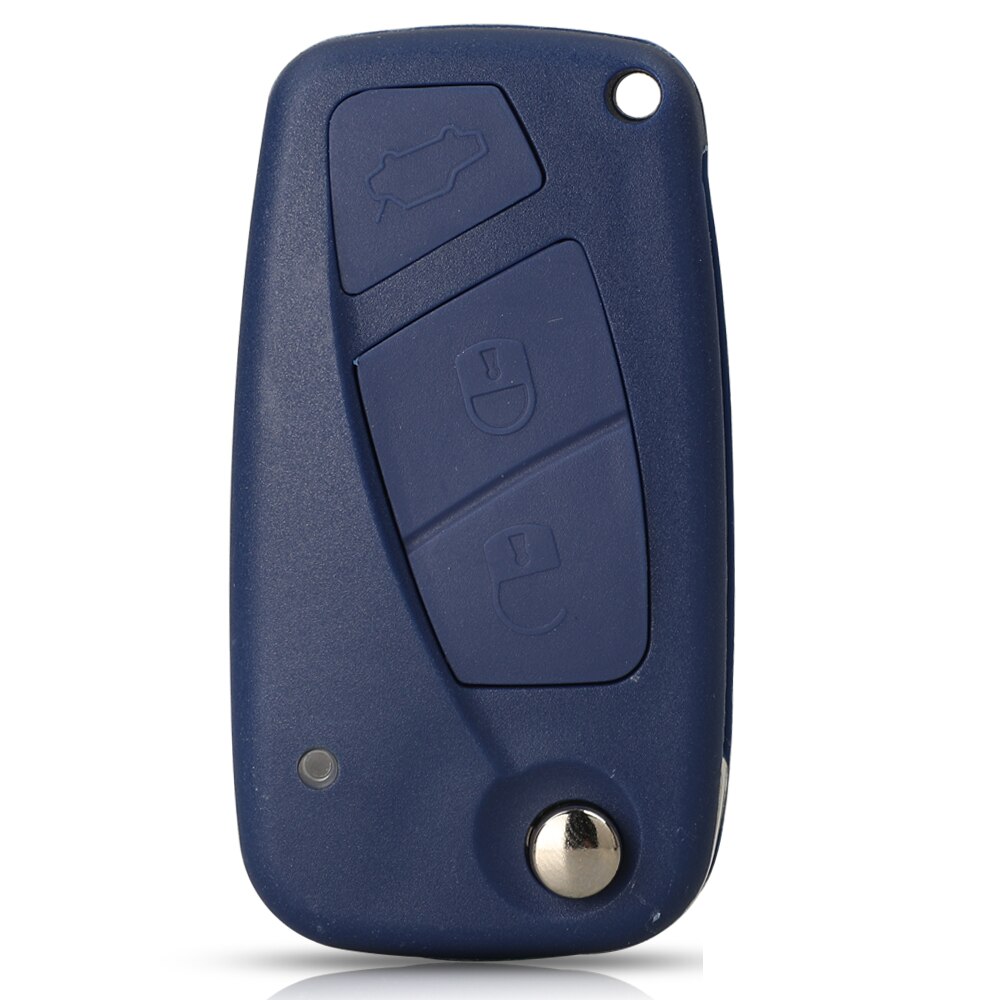 Kutery 2/3 Buttons Replacement Flip Folding Remote Car Key Shell Case Fob For Fiat 500 Panda Idea Punto Stilo Ducato Bravo: 3B  Blue