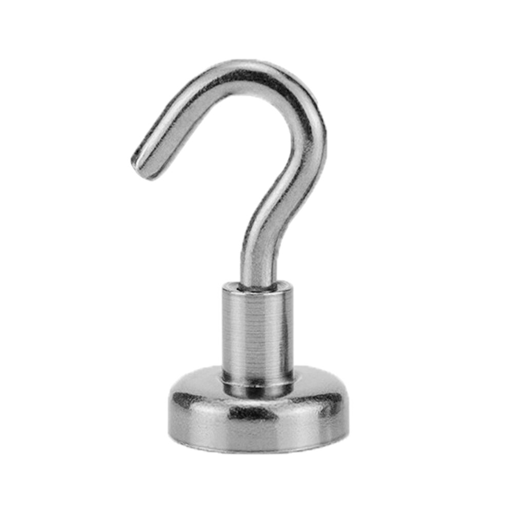 Household Magnetic Hook Powerful Hanger Heavy Cup Key Chain Bag 5.5kg Holder: Silver