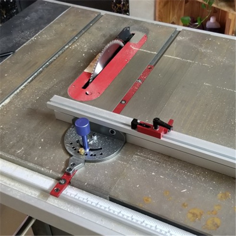 Precision Miter Gauge – 400mm Aluminum Profile Fence For Table Saw Standard Slot, Sawing Assembly Angle Ruler