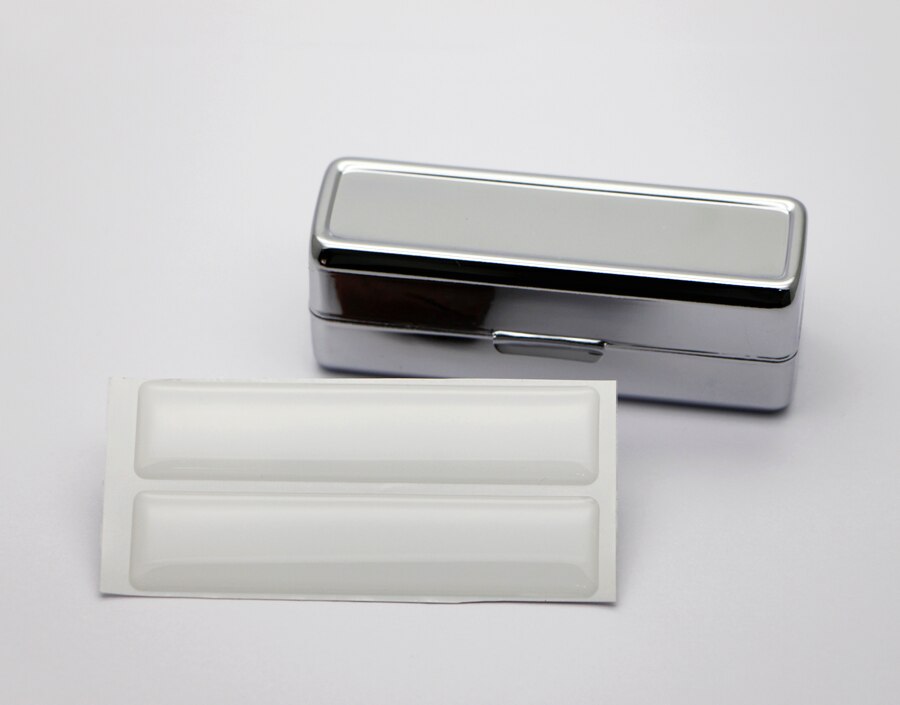 Lipstick case met Spiegel Blank Metalen lippenstift houder met mirrorr + epoxy sticker DIY set