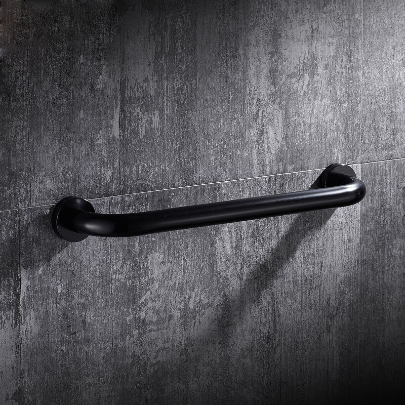 Plads aluminium 30/40/50cm sort badeværelse gelænder håndtag bar bruser sikkerhed support badekar håndtag toilet vægmonteret