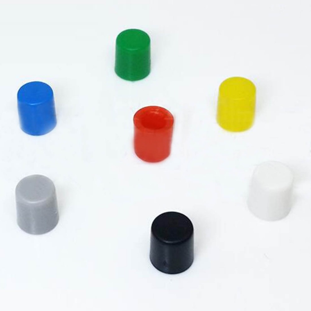 100 stks 6*6.45mm knop caps tactiele knop caps multicolor ronde switch knop caps voor 6*6 switch knoppen