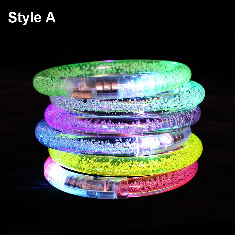 Novelty Luminous Wristband LED Flash Crystal Gradient Color Bracelet Children's Party for Kids Play Glow in the Dark Toys DS39