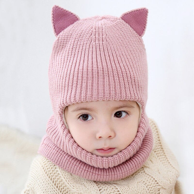 Winter baby muts sjaal jongen meisje gewricht muts peuter kinderen kind warme pompon ster muts gebreide nek plus fluwelen warmer 2-5