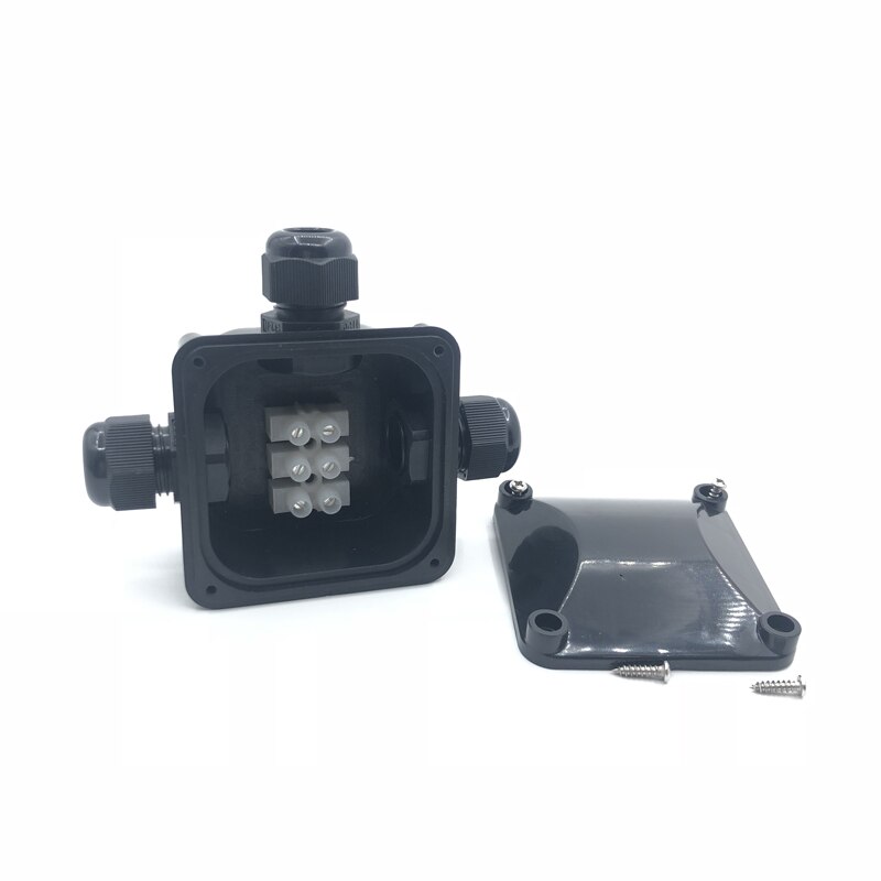 IP68 electrical cable waterproof connector t shape 2 3 Pin 3 Way Outdoor Waterproof ABS Plastic Gland Electrical Junction Box