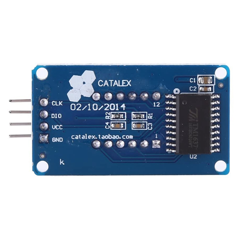 4Pcs LED Display Module,With Clock Display Module LED 4-Digit Adjustable Brightness Display Module For Android