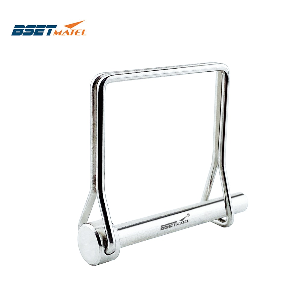 Stainless steel 316 Square Shaft Locking Lock Pin Safety Coupler Pin Retainer Farm Trailers Wagons Lawn Garden Auto Car Trailer
