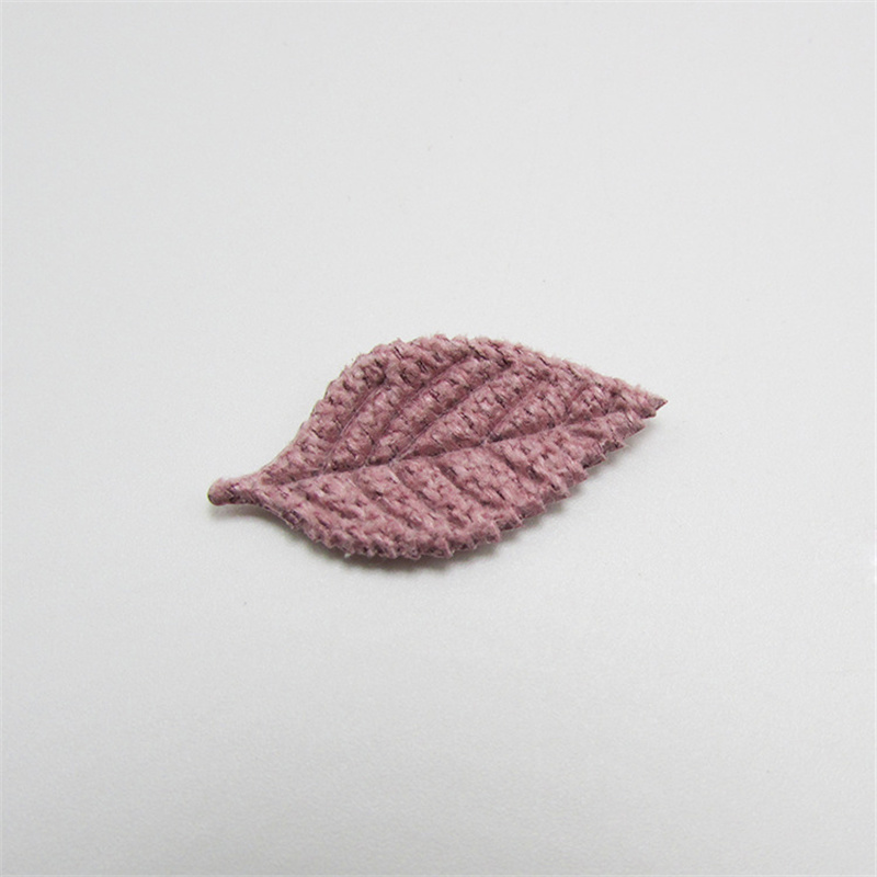 Apliques de hojas de tela de ganchillo, accesorios para el cabello, adornos, materiales de decoración, 20-200 piezas: Rosa oscuro / XS