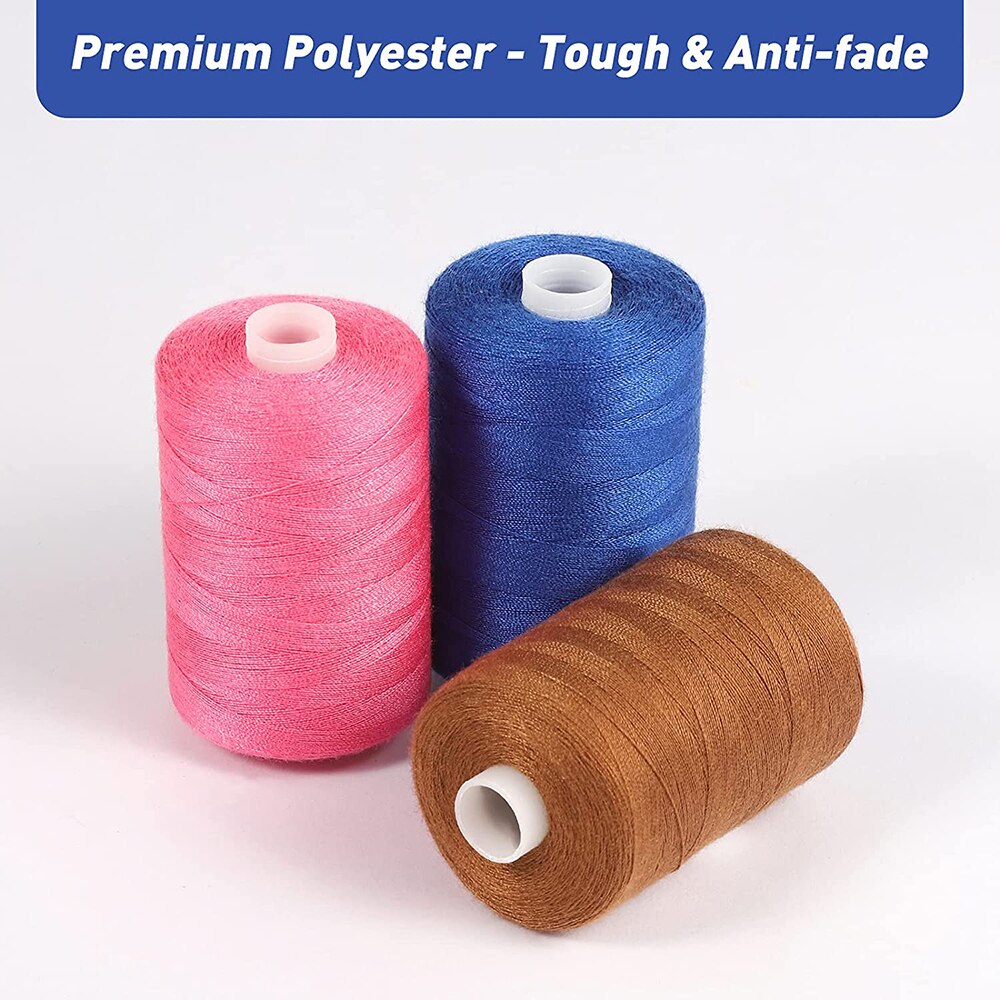 24 Colors Sewing Thread Set 1000 Yard/Spool Polyester Thread Stitching Embroidery Thread for DIY Sewing Machine Quilting Threads