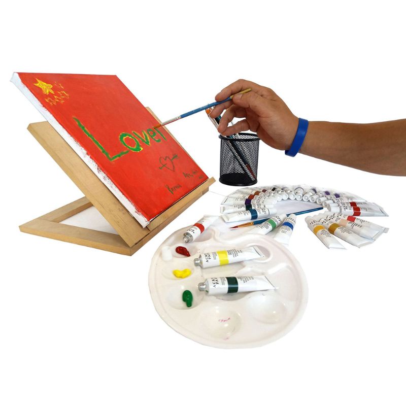 Acrylic Paint Set 24 Color Tubes of 0.4 oz (12 ml) Art Set for Kids Students Painting Canvas