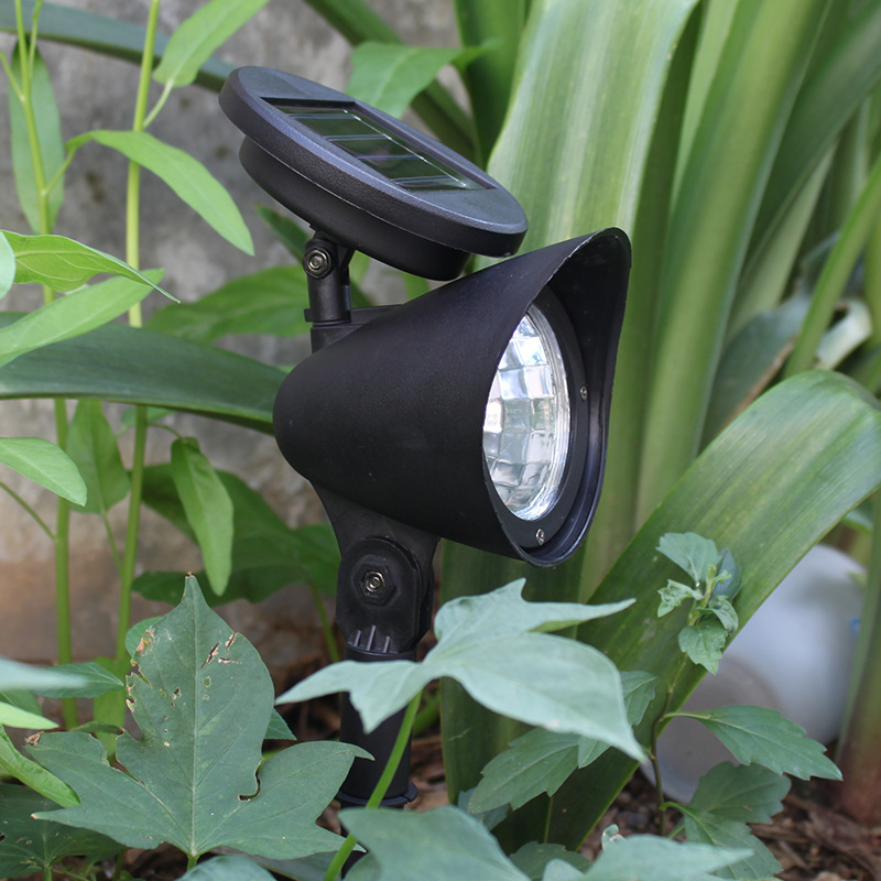 2pcs 4LED Solar Lawn Spotlight Garden Light Outdoor Waterproof Solar Panel Power Flood Lights Garden Light Pathway Light