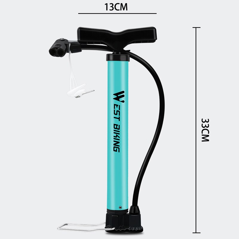 WEST BIKING 120Psi Cycling Foot Pump Portable Mini Bicycle Pump Hose Tire Inflator A/V F/V Ultralight MTB Road Bike Air Pump